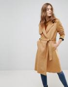 New Look Suedette Trench - Tan