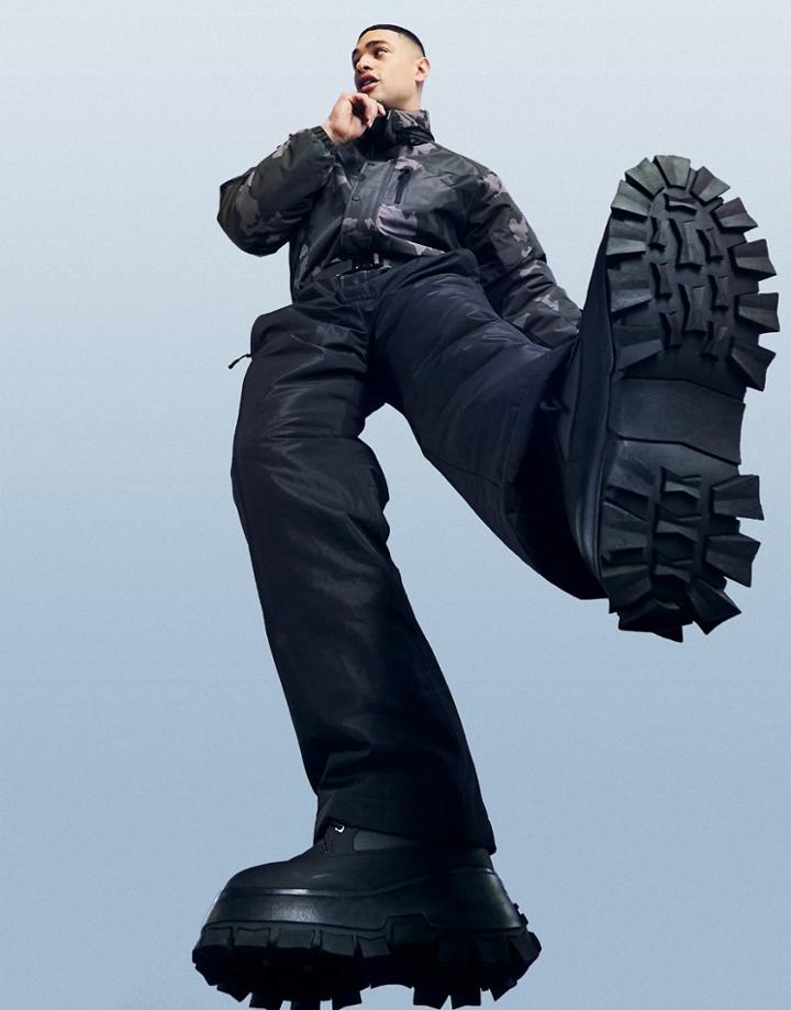 Asos 4505 Ski Suit With Black Camo Print