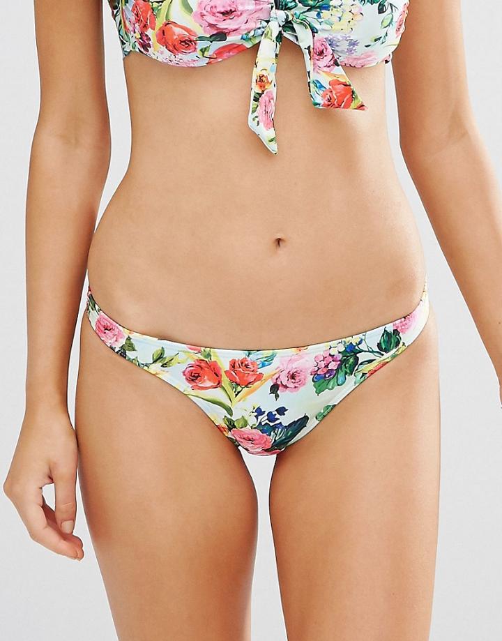 Seafolly Floral Print Bikini Bottoms - 601 Salsa