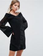 C/meo Collective Presence Wide Sleeve Mini Dress - Black