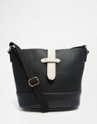 Pieces Cross Body Bag With White Fastening Detail