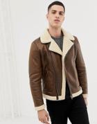 Only & Sons Aviator Jacket - Brown