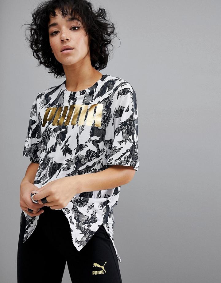 Puma Rebel Boyfriend Tee In White - White