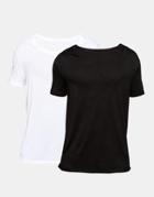 Asos Longline T-shirt 2 Pack With Stretch Neck And Drop Hem Save 15%