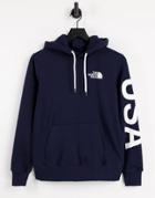 The North Face International Collection Pullover Hoodie In Navy