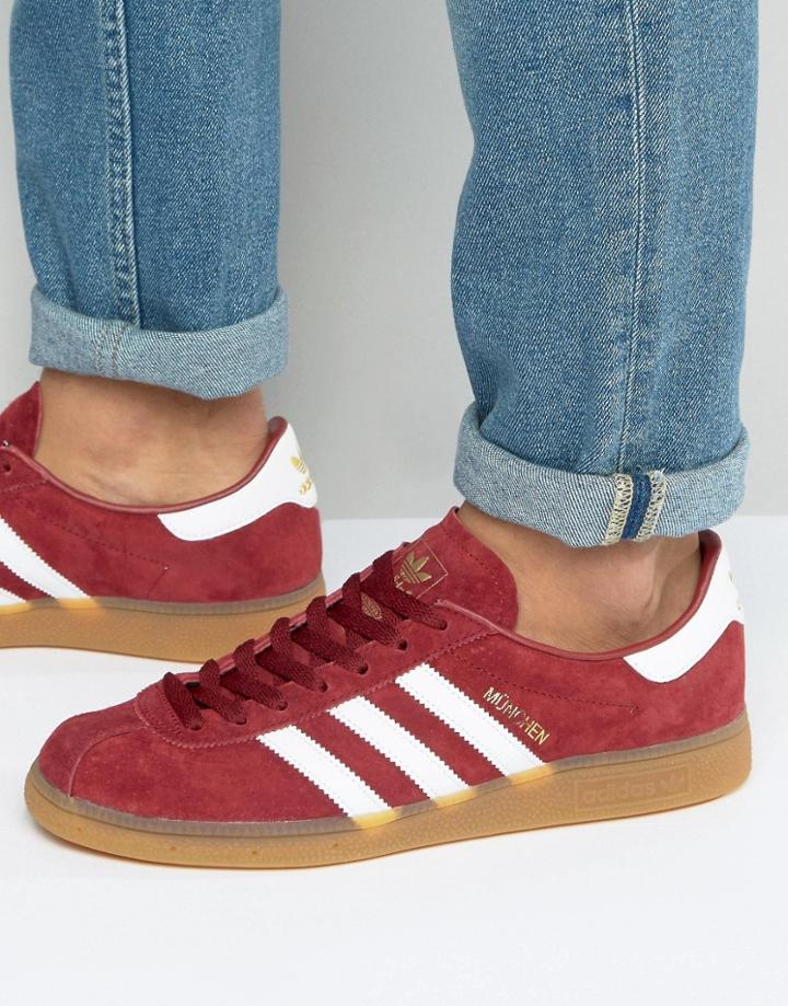 Adidas Originals Munchen Sneakers In Red Bb2776 - Red