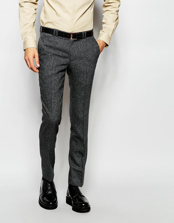 Noak Pants In Skinny Fit With Fleck - Black