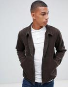 Another Influence Zip Through Cord Shacket - Brown