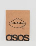 Asos Design Lip Ring In Stainless Steel - Silver