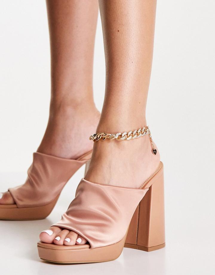Aldo Woiwiel Rhinestone Chain Anklet In Gold