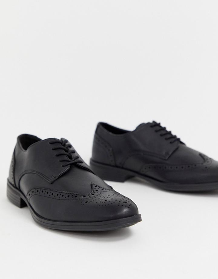 Jack & Jones Brogues In Black - Black