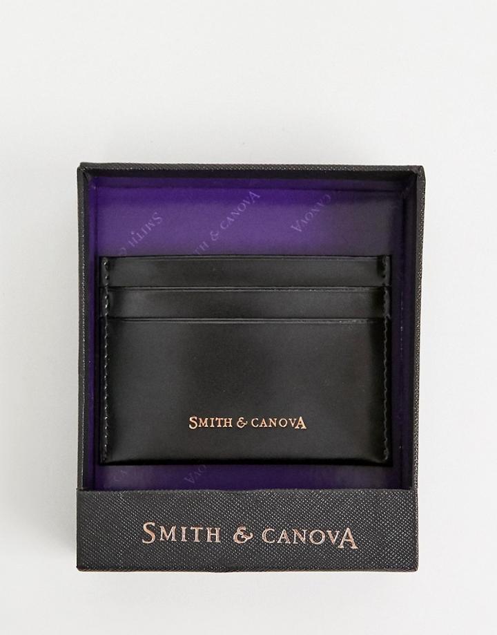 Smith & Canova High Shine Card Holder - Black