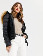 Vero Moda Faux Fur Hood Padded Jacket