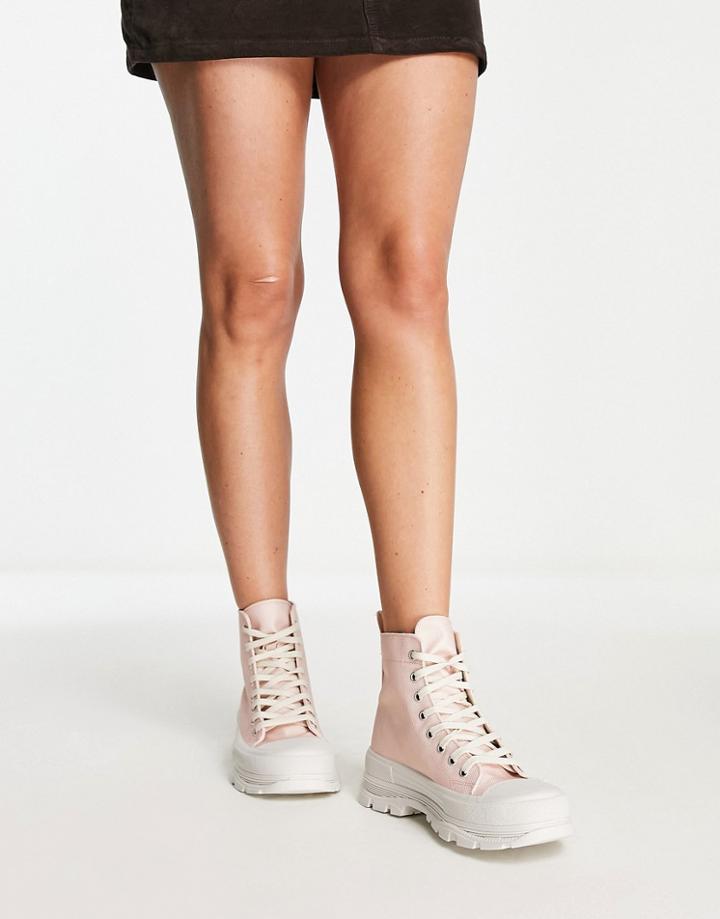 Asos Design Dulcie High Top Sneakers In Pink
