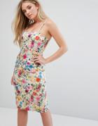 Qed London Floral Cami Dress - Multi
