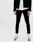 Ldn Dnm Super Skinny Spray On Jeans In Jet Black - Black