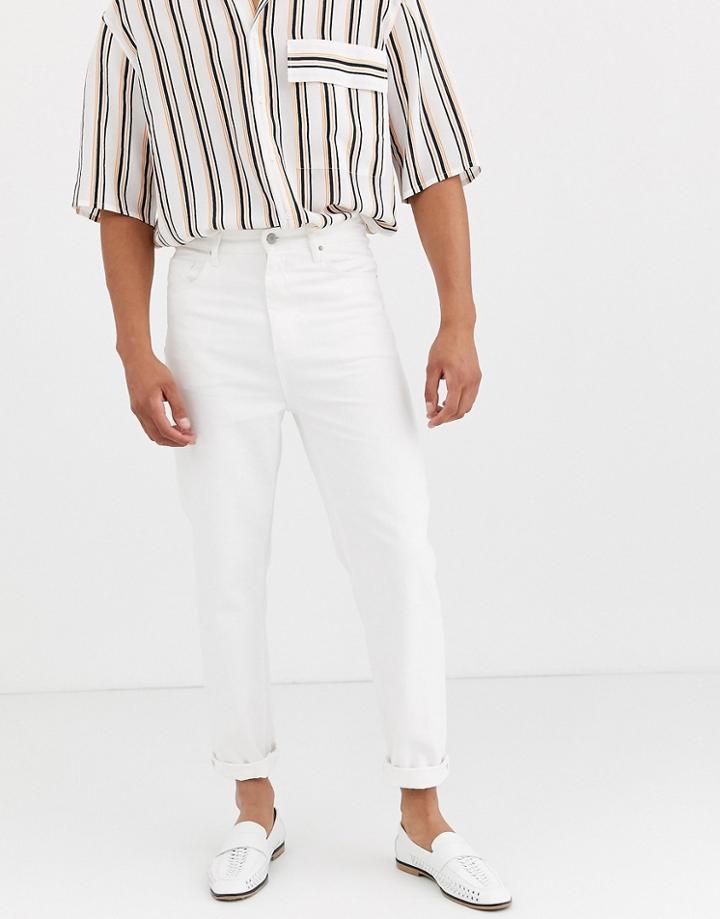Asos Design High Waisted Jeans In White