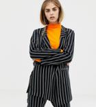 Collusion Chuck On Stripe Suit Jacket - Multi