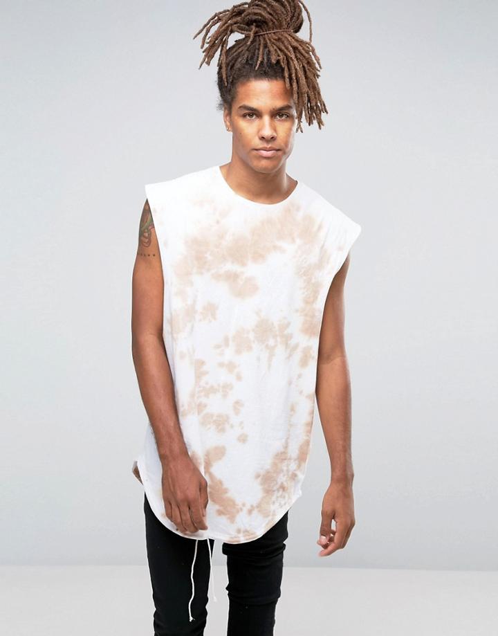 Granted Tie Dye Sleeveless T-shirt - Orange