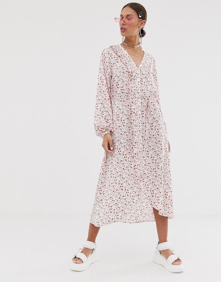 Resume Olivia Floral Midi Dress-white