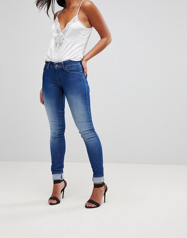 Salsa Wonder Push Up Mid Rise Skinny Jean - Blue