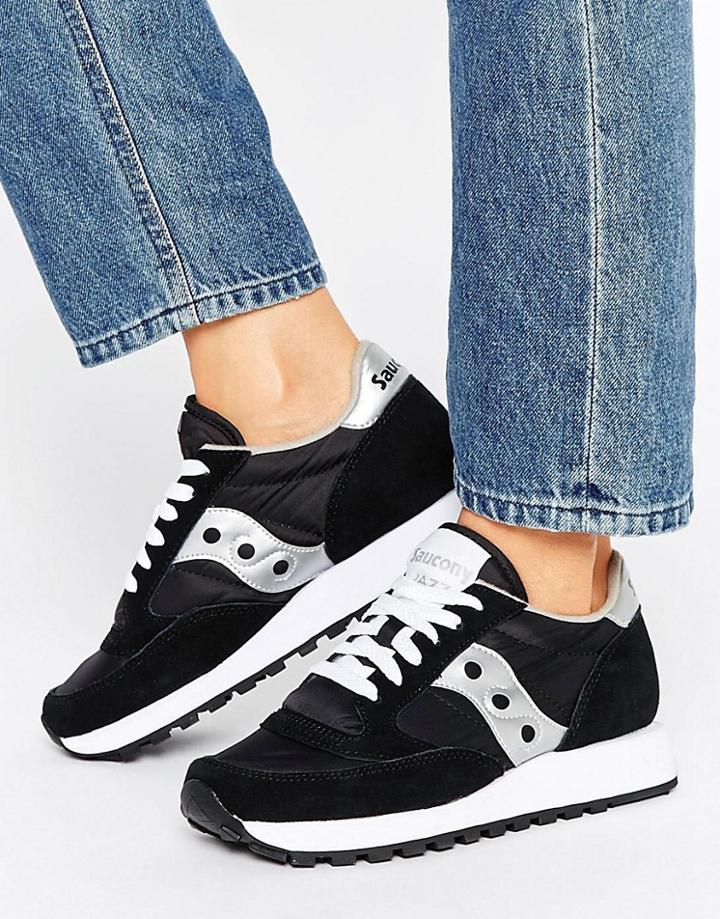 Saucony Jazz Original Sneakers In Black & White - Black