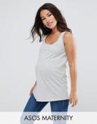 Asos Maternity The Ultimate Tank Top In Long Line - Gray
