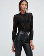 Goldie Hooked On You Lace Blouse - Black