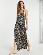 Topshop Patterned Beach Maxi Dress In Multi