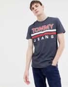 Tommy Hilfiger Logo Stripe T-shirt - Black