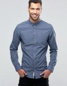 Original Penguin Tri Color Ginham Slim Fit Heritage Shirt - Gray