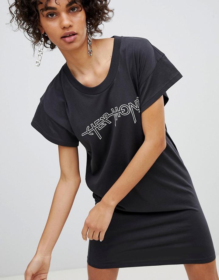 Cheap Monday Logo T-shirt Dress - Black