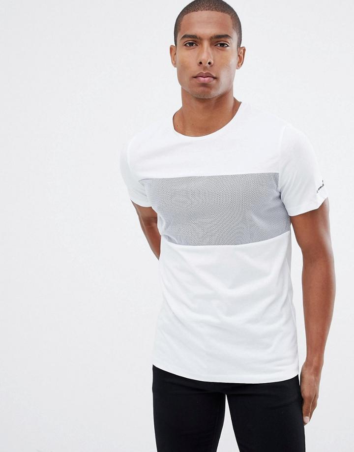 Jack & Jones Core Block Pannel T-shirt - White