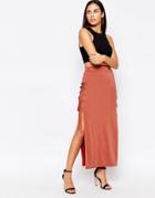 Love Skirt With Lace Up Sides - Terracotta