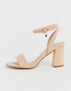 Office Marigold Light Pink Block Heeled Sandals-beige