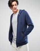 Threadbare Zip Through Hoodie - Navy