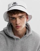 Kappa Authentic Bucketo Bucket Hat With Embroidered Logo In White - White