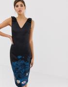 Ted Baker Dinina Wonderland Bodycon Midi Dress-multi