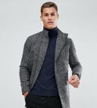 Noak Asymmetric Funnel Neck Overcoat - Black