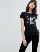 Jdy Shay Printed Who T-shirt - Black