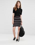 Only Stripe Co-ord Tube Skirt - Multi