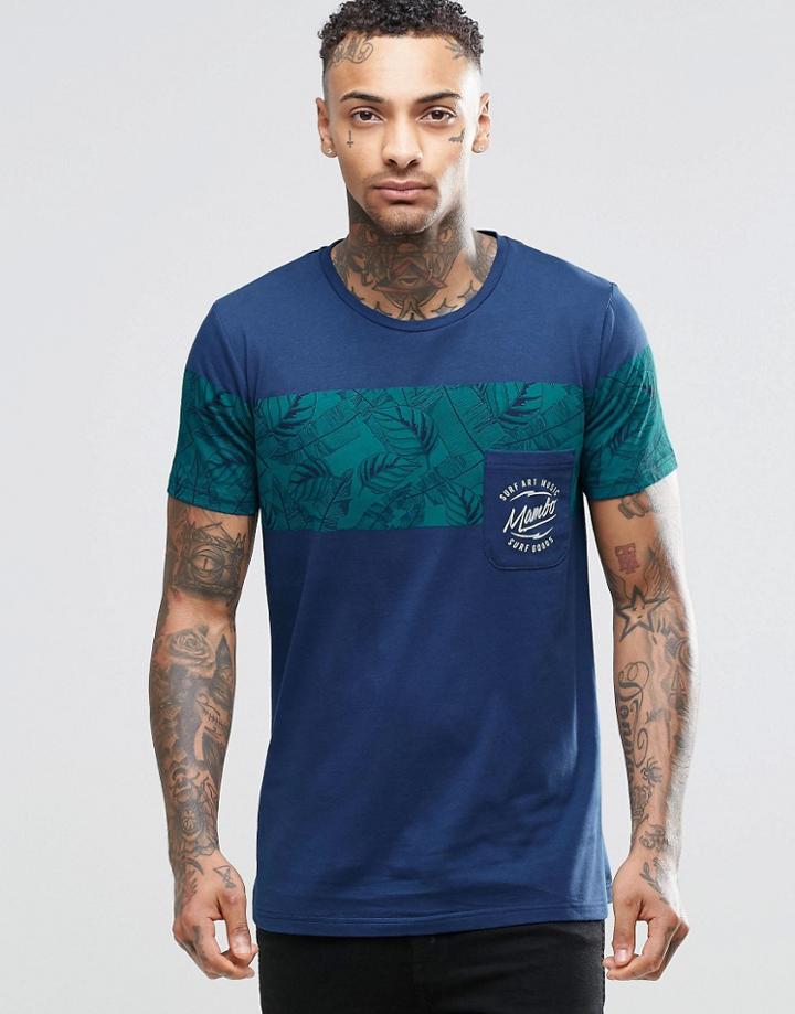Mambo Cut Leaf Pocket T-shirt - Navy
