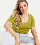 Simply Be Utility T-shirt In Olive-green