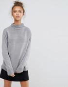 B.young High Neck Top - Gray