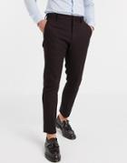 Asos Design Wedding Skinny Suit Pants In Wool Look In Burgundy-red