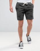 Pull & Bear Jersey Shorts In Dark Gray Camo - Gray