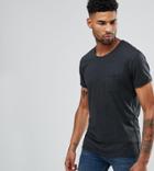 Selected Homme Tall T-shirt With Chest Pocket - Gray