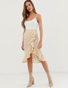 In The Style Billie Faiers Polka Dot Ruffle Wrap Skirt - Multi