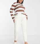 Only Curve Veneda Mom Jean In Ecru-white