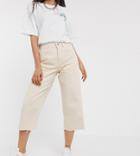 Crooked Tongues Crop Skate Jean In Ecru-cream